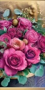 Конверт для денег без надписи (розы)