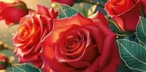 Конверт для денег без надписи (розы)