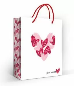 Пакет подарочный «Ты в моем сердце» (M)