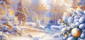 Открытка «С Новым годом и Рождеством!»