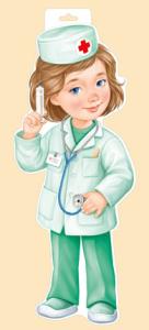 Плакат «Девочка-врач»