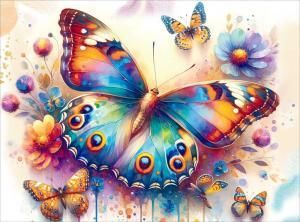 Конверт для подарочного сертификата без надписи (бабочки)