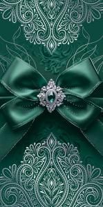 Конверт для денег без надписи (зелёный бант)