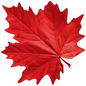 Украшение на скотче «Лист клёна бордовый»