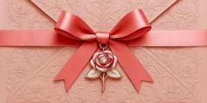 Конверт для денег «Пудровый бант и роза»