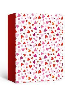 Коробка подарочная с открыткой «Сердечки» (разноцветные сердечки)