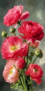 Конверт для денег без надписи (розовые цветы)