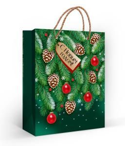 Пакет подарочный «Зимняя ель» (MS)