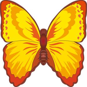 Украшение на скотче "Бабочка" (жёлтая)