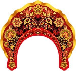 Кокошник «Красное, черное и золото»