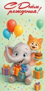 Конверт для денег «С Днём рождения!»