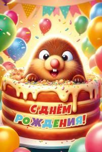 Открытка «С Днем рождения!»