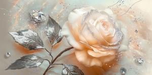 Конверт для денег без надписи (белая роза)