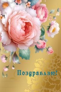 Открытка «Поздравляю!»