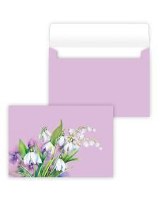 Конверт художественный средний «Подснежники»