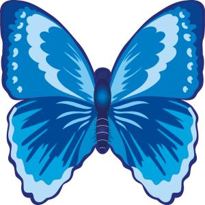 Украшение на скотче "Бабочка" (синяя)
