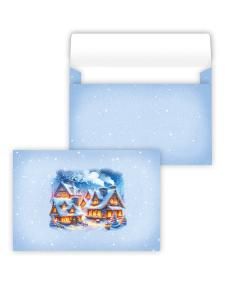 Конверт художественный средний «Домики»