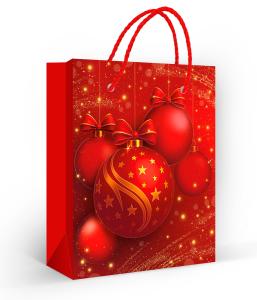 Пакет подарочный (S) «Новогодние шарики»