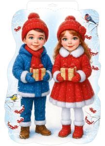 Плакат «Дети с подарками» 