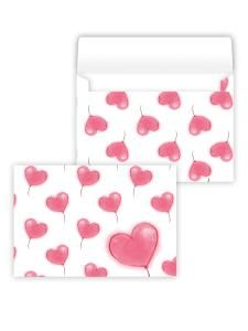 Конверт художественный средний «Сердечки-шарики»
