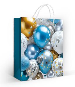 Пакет подарочный «Металлические шары» (M) (стальные шары)