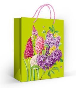 Пакет подарочный (M) «Гиацинты и сирень»