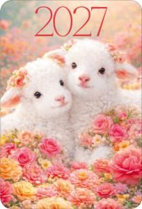 Календарь карманный 2027 (ягненята в цветах)