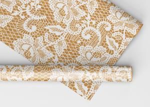 Упаковочная крафт бумага Кружево 2 листа