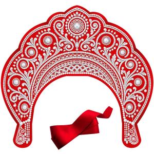 Кокошник "Русская классика" (жемчужный узор)