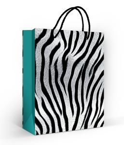 Пакет подарочный «Зебра» (M)