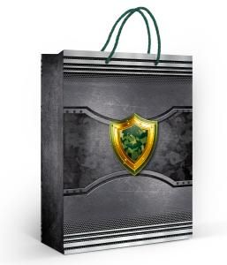 Пакет подарочный «Стальной щит» (ML)