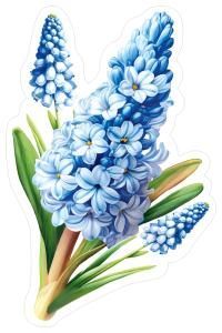 Украшение на скотче «Гиацинты голубые»