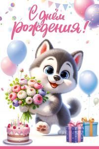 Открытка «С Днём рождения!»