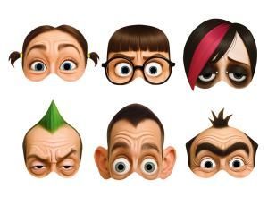 Набор масок (девушки+мужчины)