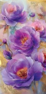 Конверт для денег без надписи (лиловые цветы)