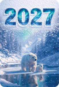 2027 Календарь карманный Лес и горы (Белые медведи).