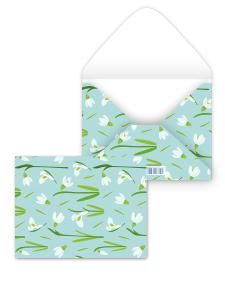 Конверт художественный малый «Подснежники»