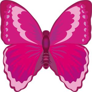 Украшение на скотче "Бабочка" (розовая)