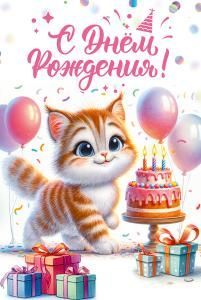 Открытка «С Днем рождения!»