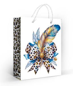 Пакет подарочный «Перо и бант» (MS)