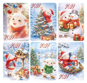 Микс календарей карманных 2027 «Овечки новогодние»