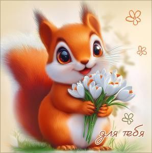 Двойная бирка для подарка «Для тебя»