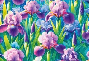 Конверт художественный средний «Ирисы»