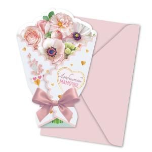 Открытка-букет «Любимой мамочке» с художественным конвертом