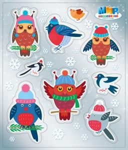 Наклейка «Снегири»