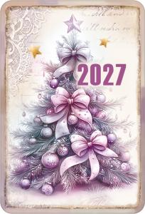 Календарь карманный на 2027 год (Лиловая серия. Новогодняя ёлка)