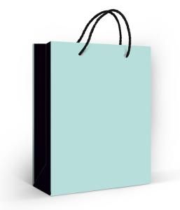 Пакет подарочный «Мятный с черными боками» (MS) (мятный с чёрным)