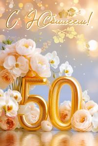 Открытка «С Юбилеем! 50»