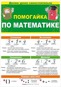 Буклет "Помогайка по математике"