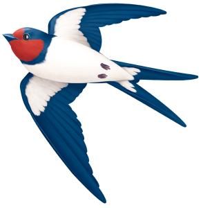 Украшение на скотче «Ласточка» (правая)